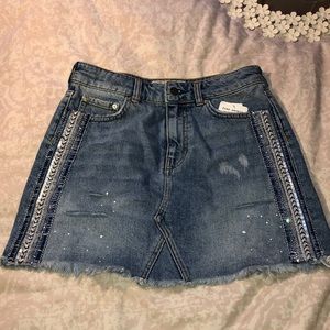 Free People denim skirt